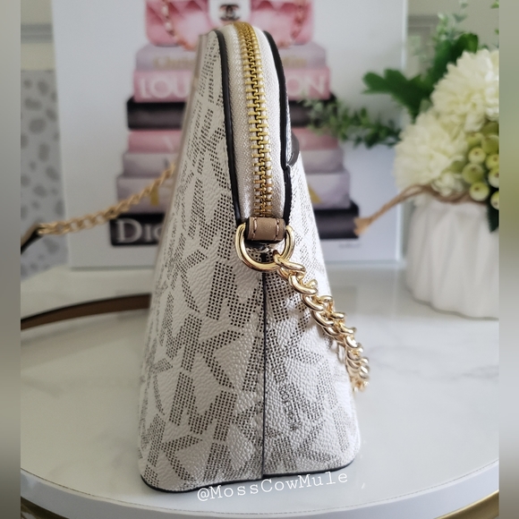 *SOLD* Authentic Michael Kors Cindy Stripe Dome Crossbody - Picture 8 of 15